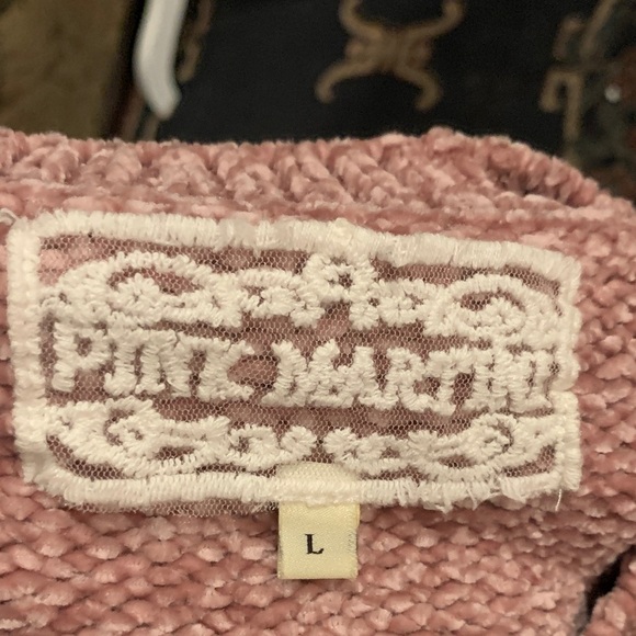 Pink Sweater Knit Vintage Oversized Super soft Pink Martini Size Large Coquette - Picture 5 of 12